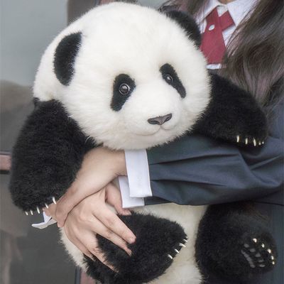 可爱小熊猫毛绒国宝仿真熊猫花花公仔四川旅游纪念品玩偶布娃娃