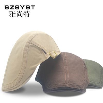 雅尚特春夏款鸭舌帽子简约户外休闲男女士贝雷帽防风画家帽前进帽