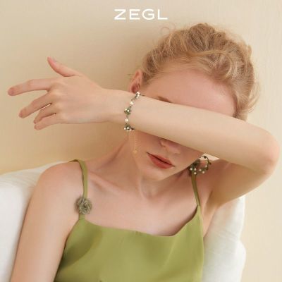 ZEGL花间集栀子花仿珍珠手链女小众设计高级森系闺蜜手链生日礼物