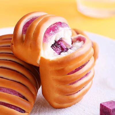 网红紫薯味面包整箱水果老式手撕面包各种各样果酱夹心