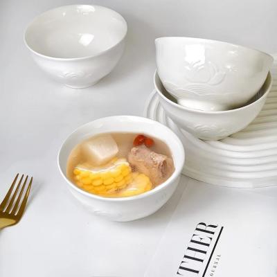 耐高温碗碟套装餐具陶瓷竖纹北欧创意新款家用简约碗筷碗盘组合