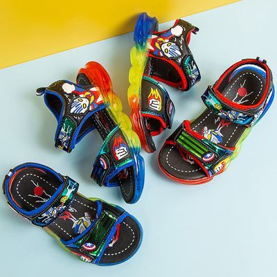 沙滩儿童爆款奥特曼运动夏季新款大中小童防滑男童软底耐磨凉鞋