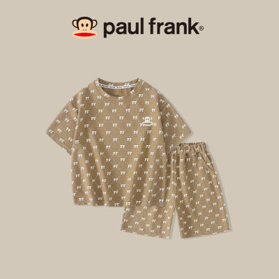 paul frank/大嘴猴夏季圆领短袖套装薄款印花儿童两件