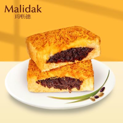 玛呖德紫米酥松面包1200g装营养早餐三明治肉松味夹心面包即