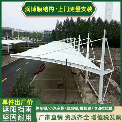 定制移动汽车电动车推拉棚遮阳伸缩膜结构停车棚雨棚防雨