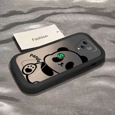 可爱熊猫适黑鲨3手机壳3Pro全包边防摔软硅胶搞怪简约小众森