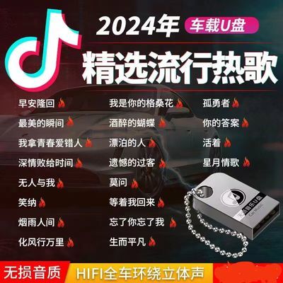 2024正版授权无损音乐车载U盘抖音热门国语粤语DJ歌曲经典手机