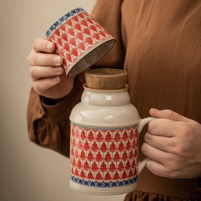 小暖壶陶瓷家用随身带复古凉水壶泡茶办公室闷茶壶创意水杯马克杯