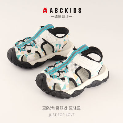Abckids儿童鞋子夏季网面透气包头凉鞋男女童小童休闲时尚