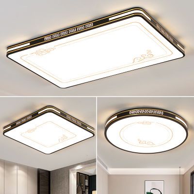 客厅灯新款2025长方形LED吸顶灯方形房间灯圆型卧室家用全屋灯具
