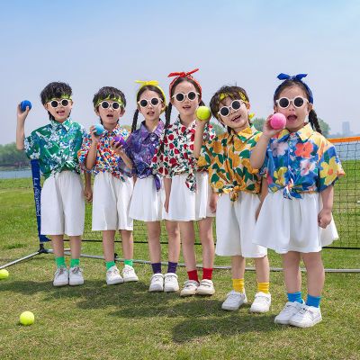 六一儿童表演啦啦队演出服小学生运动会服装幼儿园团体舞蹈合唱服