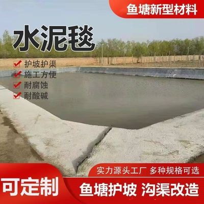 水泥毯新型混凝土浇水固化鱼塘护坡铺路水渠河道基坑防水泥毯加厚