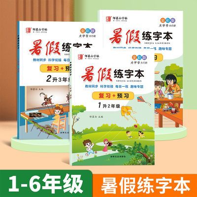 暑假练字本小学生人教版教材同步字帖1-6年级衔接预习练字帖