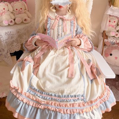 甜心泡芙大码lolita连衣裙原创洛丽塔op胖mm甜美可爱日常轻lo裙子