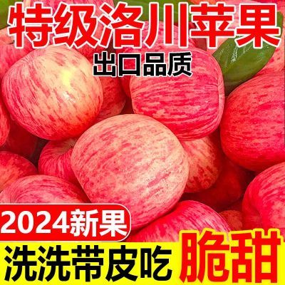 万人疯抢】陕西洛川红富士苹果当季新鲜冰糖心苹果水果批发一整箱