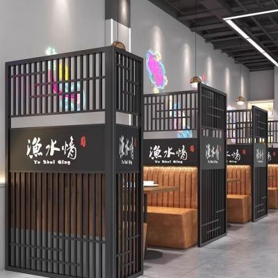 定制镂空铁艺屏风办公室餐客厅隔断墙简易自装吊顶装饰格栅围栏网