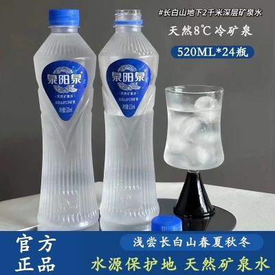 泉阳泉长白山天然8℃冷矿泉弱碱性饮用水520ML*24瓶/1