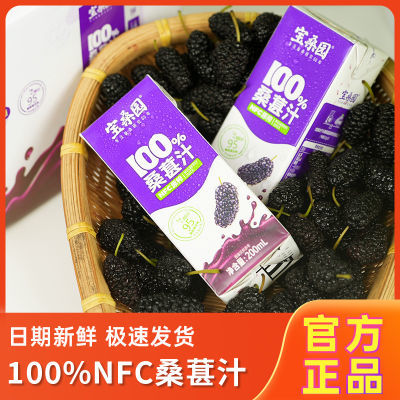 宝桑园桑葚汁100%nfc桑果汁非浓缩还原果汁无添加剂200ml12盒整箱