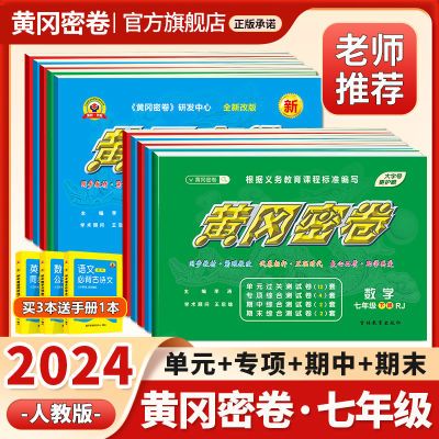 2024新黄冈密卷七年级上下册试卷全套同步练习册初一上下册必刷题