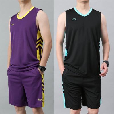 夏季篮球服运动套装男大码无袖背心短裤健身比赛跑步速干球衣透气