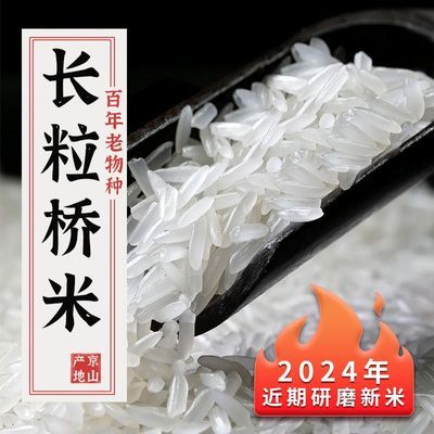 正宗桥米优质大米2024年研磨新米湖北京山当季长米粒大米一级5kg