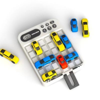 汽车智能华容道滑动积木拼图玩具数字智力6岁以上益智玩具