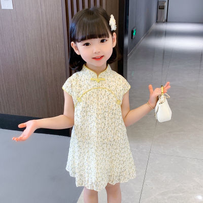 旗袍女童中国新款公主夏季连衣裙洋气小女孩儿童裙子夏装汉服宝宝
