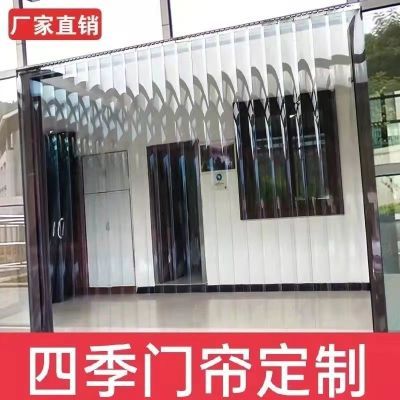 空调软门帘夏季防蚊防风保温隔断帘超市商铺用塑料透明pvc皮帘子