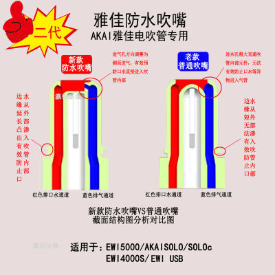 雅佳电吹管二代硅胶防水吹嘴