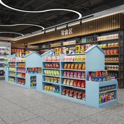 货架中岛柜商店双面货架展架糖果展示柜卡通柜零食玩具柜糖玩展架