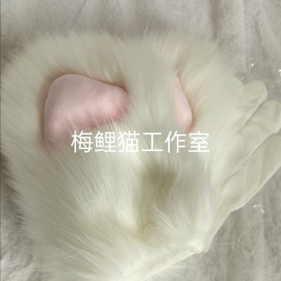 kig手套毛茸茸系兽furry可爱五指成品cos现货吱吱叫便宜