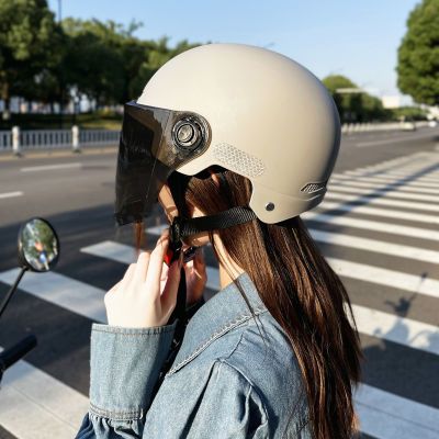 国标3C认证电动车防晒头盔男女通用轻便安全帽摩托车夏季网红半