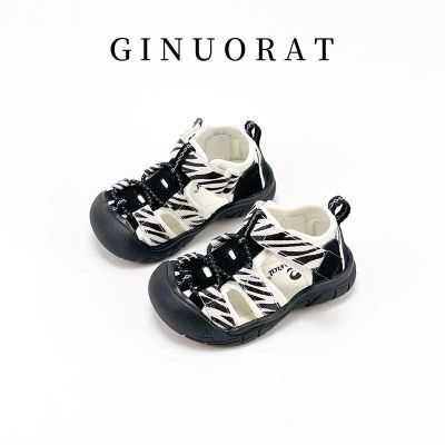 GINUORAT2024夏季简约婴儿软底学步鞋包头机能凉鞋沙