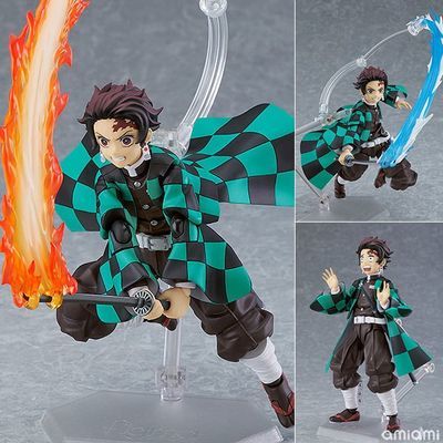 Figma鬼灭之刃手办黏土508恶魔祢豆子 498炭治郎可动儿童玩具全套