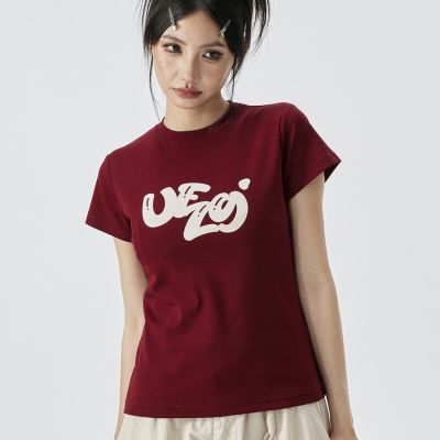 夏季新款UFZ「轻氧凉感」美式辣妹短款t恤轻薄透气女生修身短
