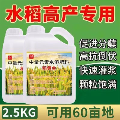 稻黄金水稻增产剂中量元素水溶肥料抗倒伏分蘖返青拔节分蘖叶面肥
