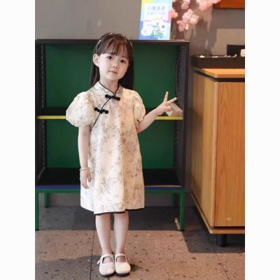 女童中式旗袍连衣裙夏装洋气2024新款儿童公主裙子夏季汉服