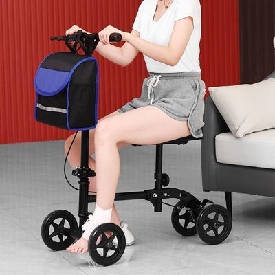 四轮助行器折叠轮椅成人助力行走器老人小腿可移动老人代步车