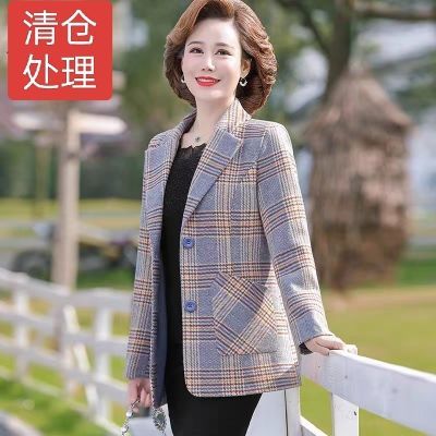 妈妈外套服装设计图西服女装中年短外套短款样版香风西服裁剪图纸