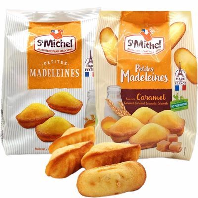 临期食品圣米希尔焦糖味玛德琳蛋糕糕点175克经典味法国进口零