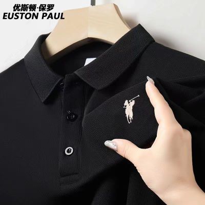 保罗正品爆款新款POLO男士夏季纯色商务短袖T恤高端翻领刺绣