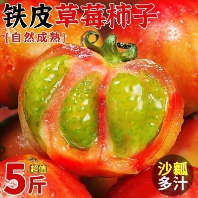 正宗铁皮草莓柿子整箱铁皮西红柿盐碱地柿子应季水果自然成熟新鲜