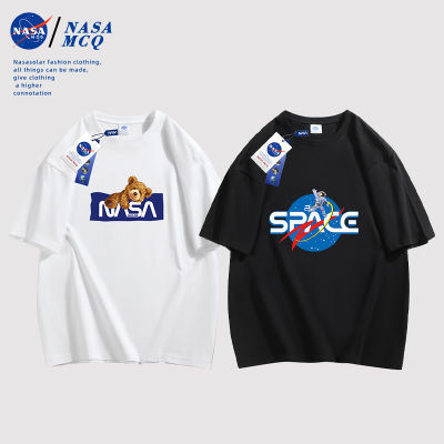 NASA夏季新款潮牌男士短袖印花情侣运动户外休闲百搭圆领日常