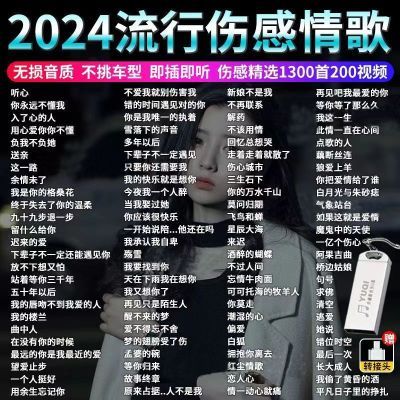 车载U盘2024抖音流行dj经典网络伤感情歌mp3高品质音乐mp4视频