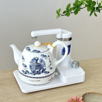 帝依陶瓷电热水壶自动上水小型家用快速茶艺炉烧水壶泡茶套装36