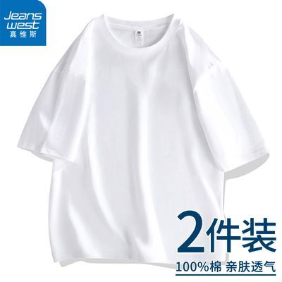 雷总同款真维斯短袖T恤男2024新款夏季薄款雷布斯纯棉工作上衣服T