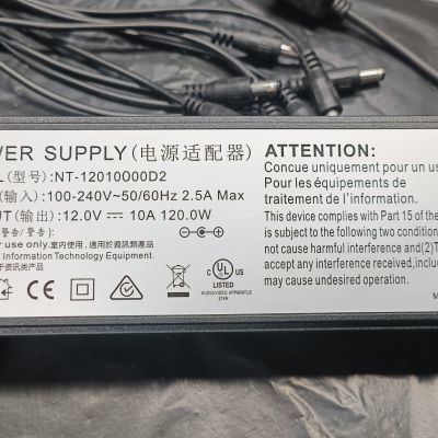 E8 12V10A电源适配器一拖八原装DC5525通用显示器线长50Cm大功率