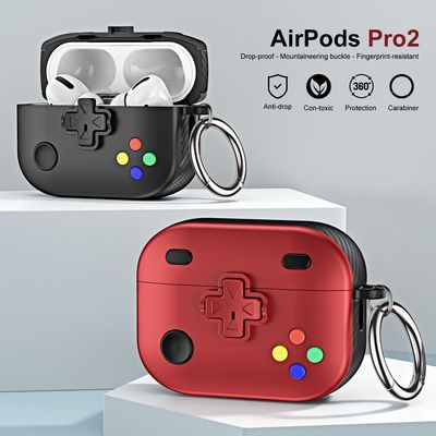 适用airpodspro2二代保护壳可爱卡通游戏机防摔锁扣设计带开关