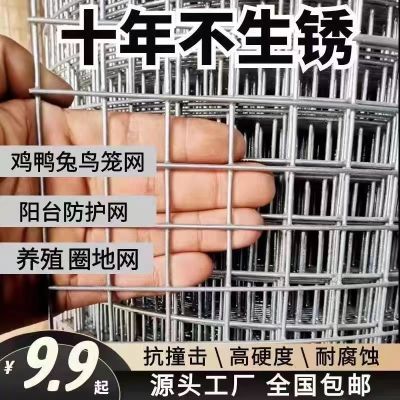 热镀锌防锈铁丝网钢丝网围栏养殖网防鼠防蛇鸡鸭阳台防护铁网格网