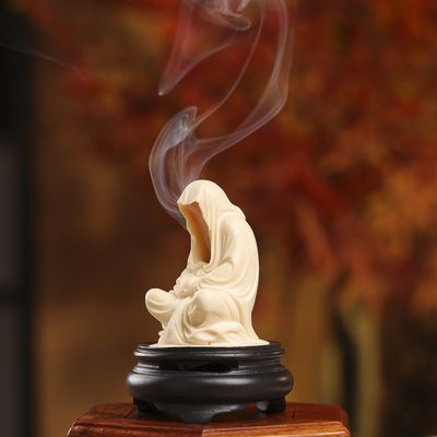 禅者陶瓷盘香炉创意家居家用摆件茶道工艺品香薰炉(香炉不带香)